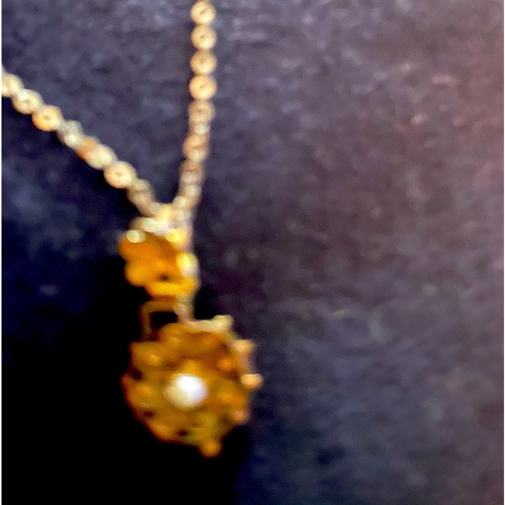 Gold tone 16 inch necklace plus 14k disk